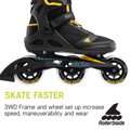 Rollerblade MACROBLADE 100 3WD black/saffron yellow