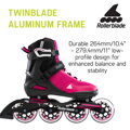Rollerblade SPARK 90 W raspberry/black