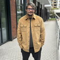 HORSEFEATHERS zateplená košeľa DOUGH - camel corduroy