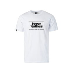 HORSEFEATHERS tričko LABEL white